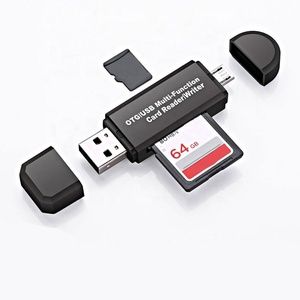 Cantell 3合1 OTG微型USB集线器旧安卓微型usb读卡器适配器V8 TF XD CF SD智能卡读卡器 - Product Image 1