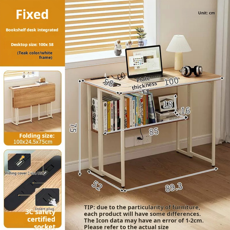 100cm sin ruedas, teca + blanco