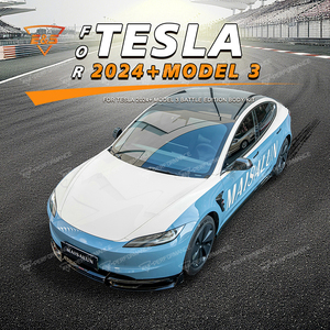 Difusor trasero LED Tesla Model 3 2024, kit de carrocería negra brillante no destructiva, actualización con modificación de coche MSL - Product Image 2