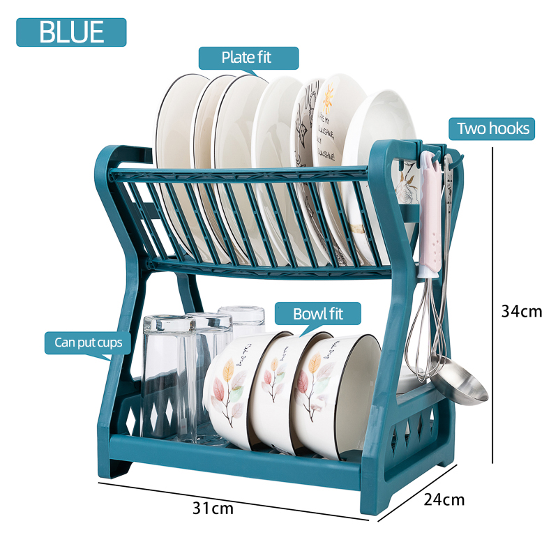 Bleu (sans bac d'égouttage ni porte-baguettes)