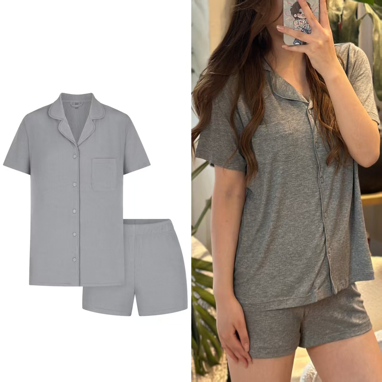 Mottled gray