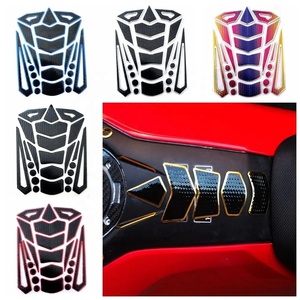 กันน้ํา 3D กระดูกปลาสติกเกอร์ขอบที่มีสีสันถังน้ํามันเชื้อเพลิงรถจักรยานยนต์สติกเกอร์แผ่นป้องกันตกแต่งรถการปรับเปลี่ยนอุปกรณ์เสริม - Product Image 3