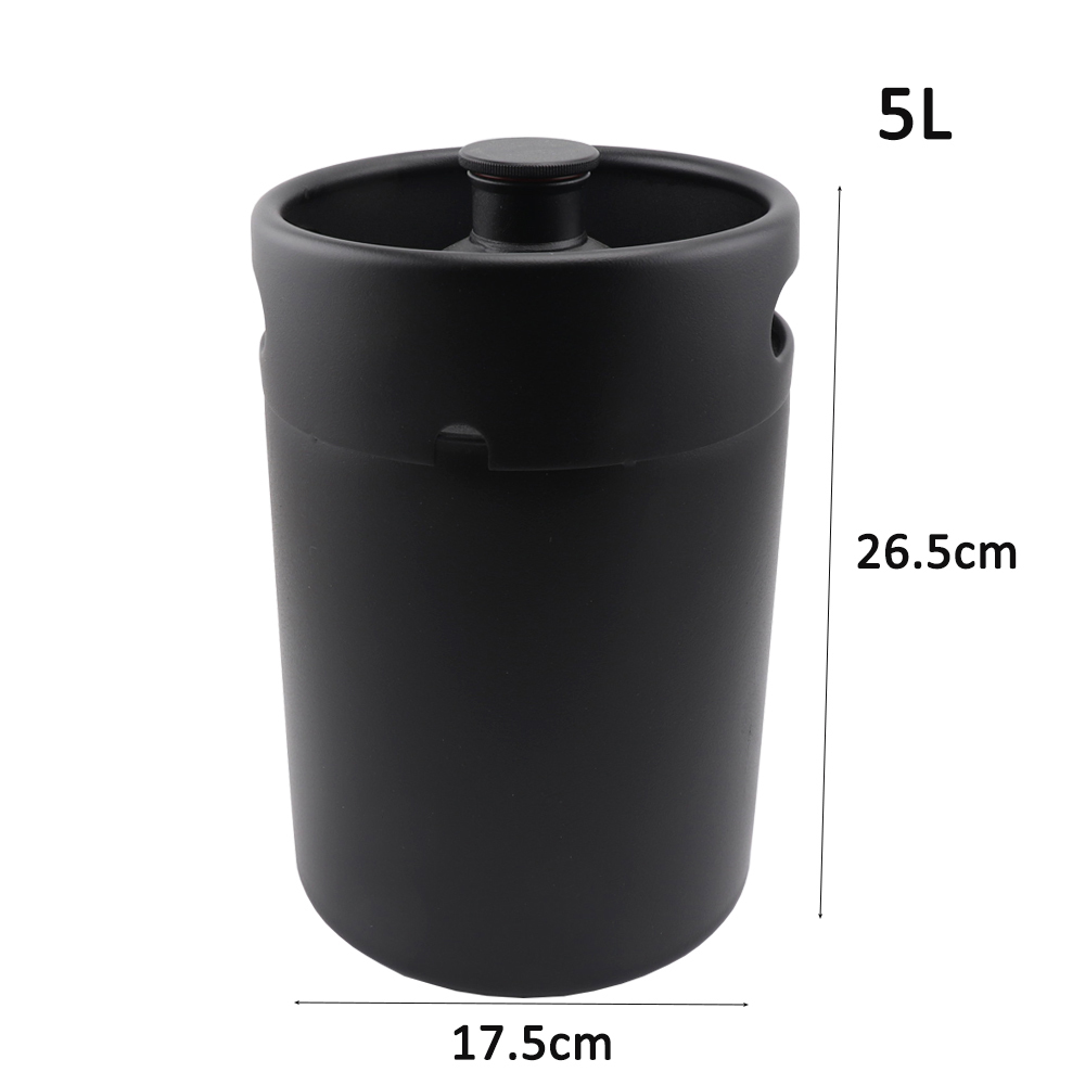 Noir 5L avec robinet et régulateur co2