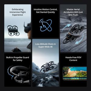 โดรน FPV ดั้งเดิมพร้อมกล้อง4K ประสบการณ์ที่สมจริงแว่นตาป้องกันใบพัดในตัว3 RC Motion 3 avata 2 Fly more Combo - Product Image 4