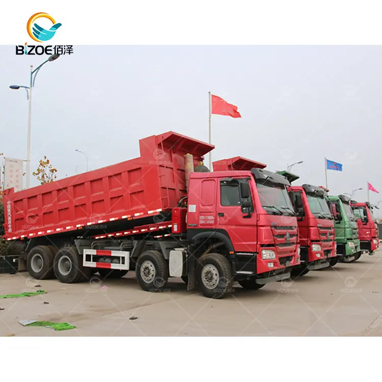 Sử dụng sinotruck HOWO 12 bánh xe Dumper xe tải 8x4 371HP tipper Dump giá