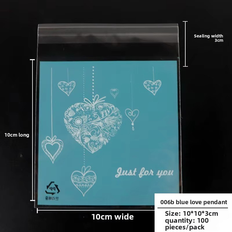 006B Pendentif amour bleu 10*10cm