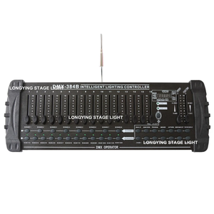 384 <strong>DMX</strong> <strong>Controller</strong> for Stage <strong>Lights</strong> - Professional DJ Console for Led Moving Heads, <strong>Lights</strong> and Fog Machine - Product Image 1