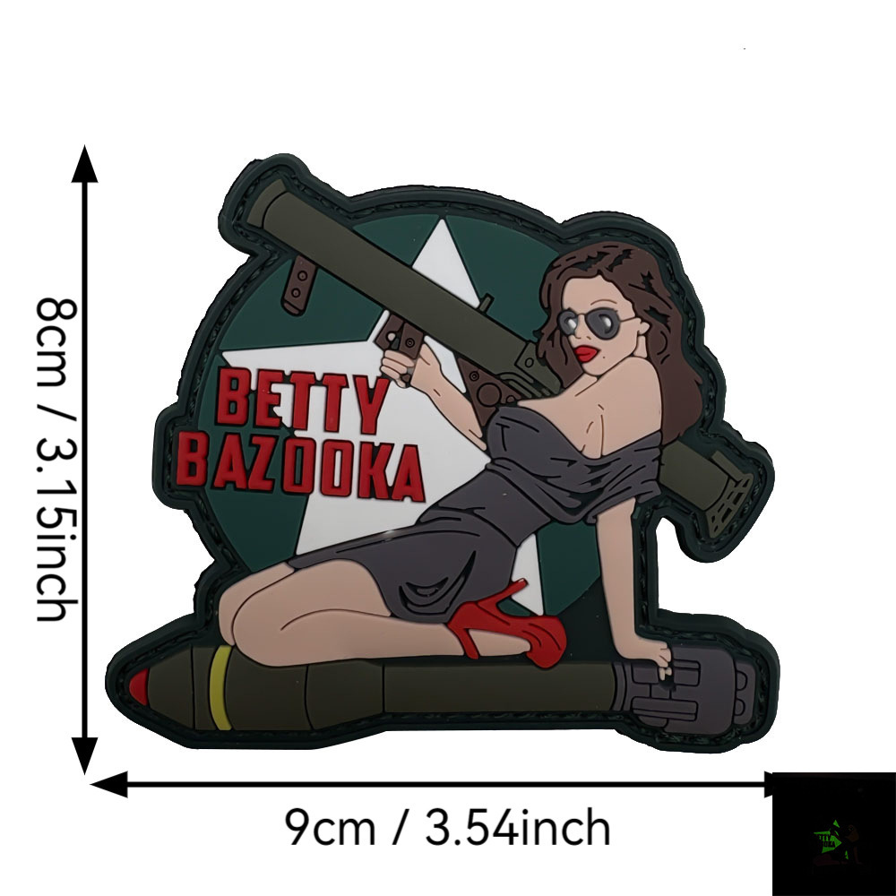 Betty rocket launcher girl with Black border