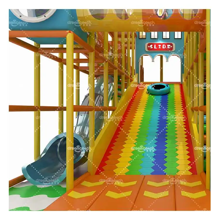 Adventure Children Indoor Park Donut Slides Mazes Large Soft Play Equipment Kids Indoor Playground
