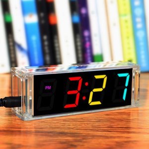 Orologio elettronico a sette colori orologio digitale fai da te rinfuse LED orologio per saldatura esperimento di tipo - Product Image 5
