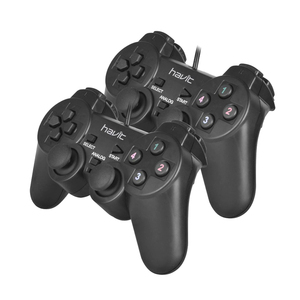 HV-G61 HAVIT Console Gaming <strong>USB</strong> Wired PC Action Fighting <strong>Games</strong> Handhold Dual <strong>Controllers</strong> Vibration Function Original Gamepad