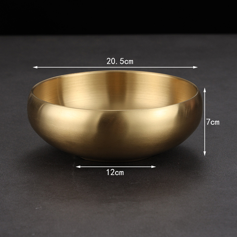 20cm bowl-shaped bowl (gold)
