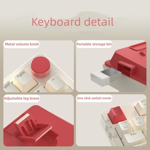 Cute 96% Hot Swap Wireless RGB Backlit <strong>Keyboard</strong> Colorful Big LED PCB <strong>Keyboard</strong> for PC - Product Image 3