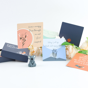 39 Inspirational Motivational Positive Actions Mindfulnes Affirmation Cards for Woman Custom Color Accepted Paper Customized OEM