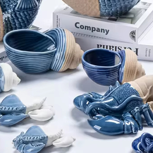 Custom Summer <strong>Ceramic</strong> Decoration Sea or Ocean Fish Shape Decoration Customized Logo Porcelain Europe Simple Animal Figurine - Product Image 3