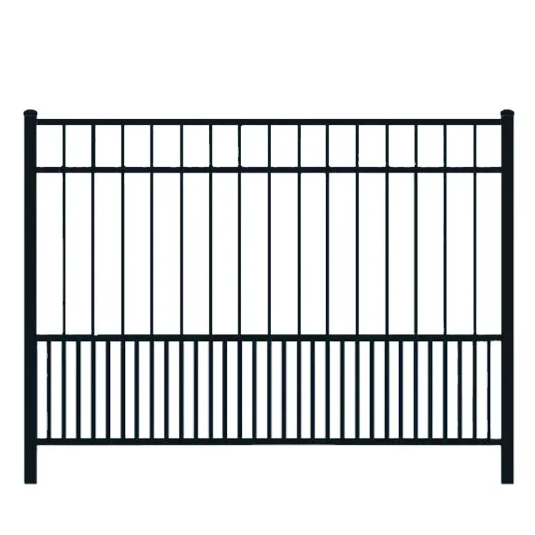 Reusable Used Aluminum Fencing Price Decorative Panel Horizontal Black Garden Pool Slat Panels Steel Fence