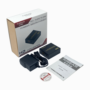 FJGEAR FJ-VH003 Plug and play VGA + Audio a HDMI HD convertitore di supporto risoluzione da 1080p VGA a HDMI convertitore con guscio di ferro - Product Image 5
