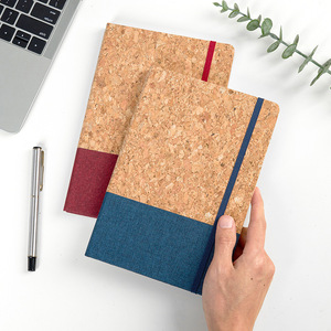 Custom Logo A3 Cork Stitching <strong>Notebook</strong> 100 Sheets Wheat Straw Environmentally Friendly PU Cloth Embedded Pen Slot Cross-Border - Product Image 4