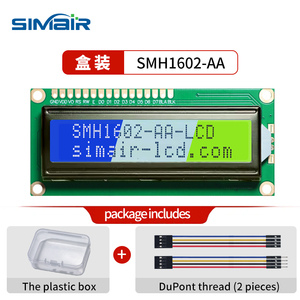 1602 LCD-Anzeige modul, monochromer Punkt matrix bildschirm mit I2C-Schnittstelle, inklusive DuPont-Kabel - Product Image 2