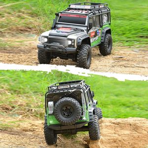 Dwi Dowellin RC Crwaler 1/10 RTR 4WD uzaktan kumanda LED aydınlatmalı Metal Offroad yarış araba hobi sınıf 2.4GHz fırçalanmış Model araç - Product Image 5