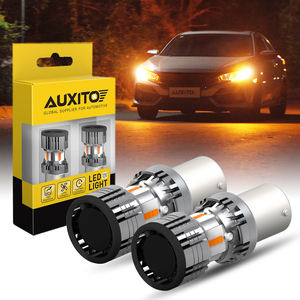 Auxito 1156 7506 Build Amber Amber sarı LED sinyal lambası ampuller yerleşik yük direnci CANBUS hata ücretsiz - Product Image 2