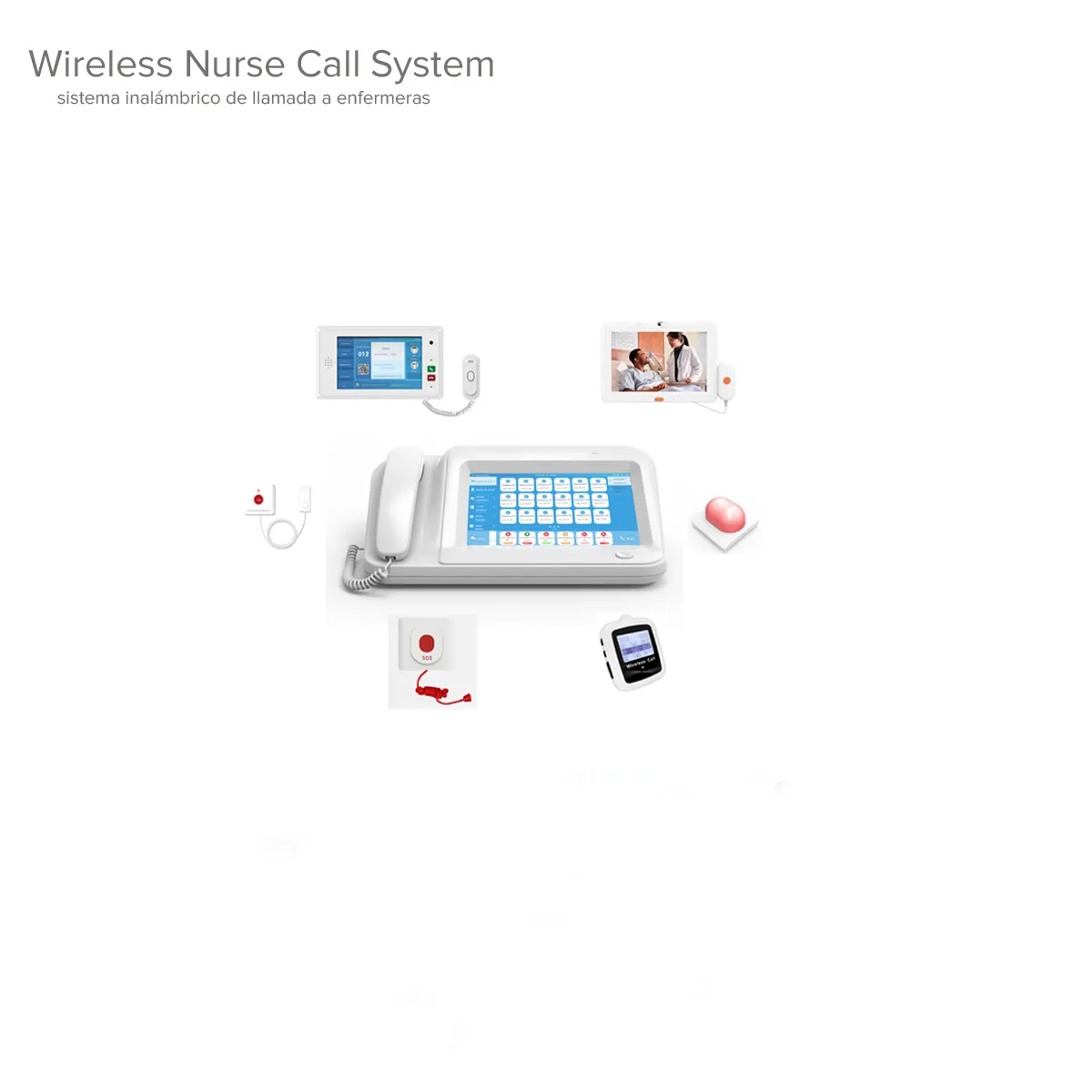 Sistema de luz de llamada de Enfermería de cola de pantalla de emergencia Gsm para hospital