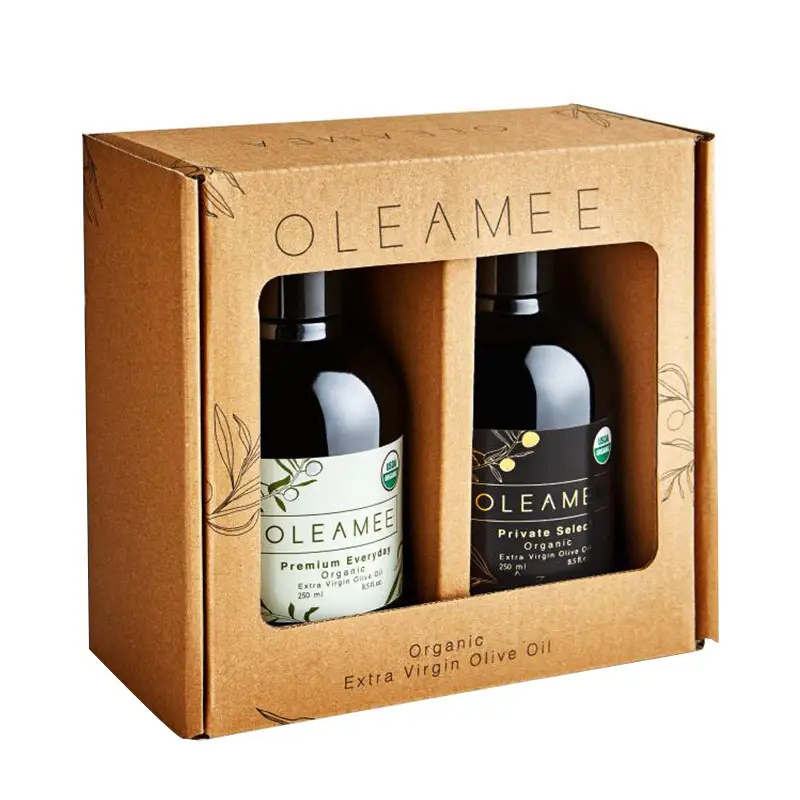Hochwertige benutzer definierte preiswerte Geschenk Olivenöl Versand kartons