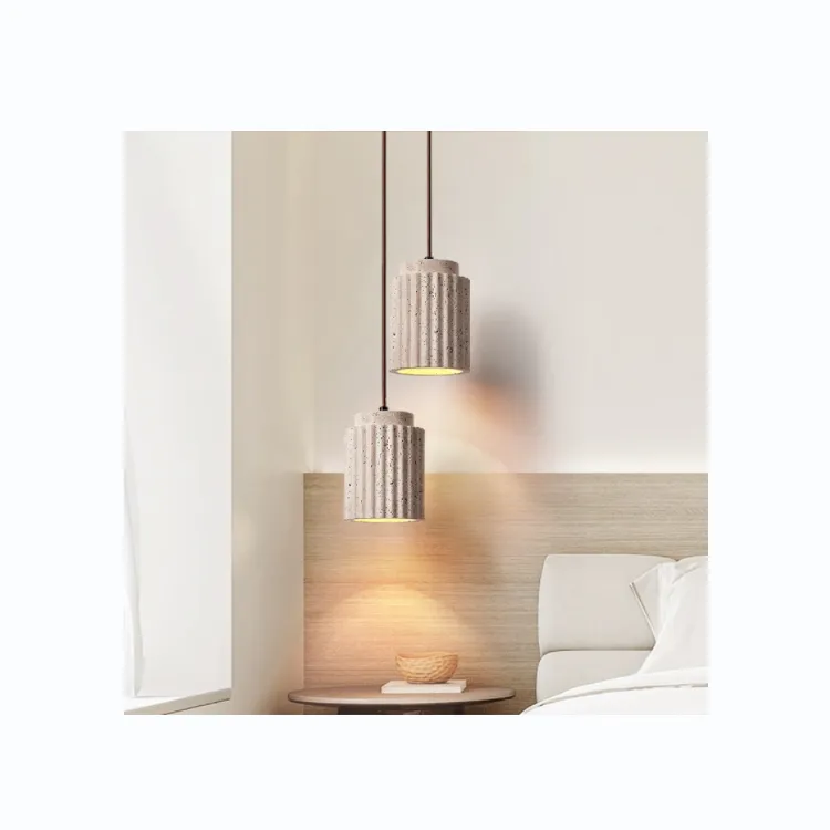 D2085 E27 travertino iluminación decoración hogar lámparas colgante moderno interior Lámpara decorativa fabricante.