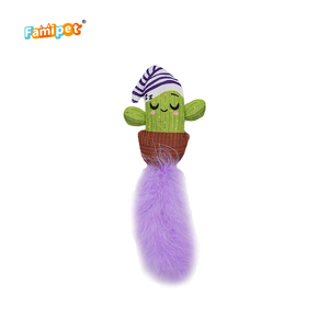 Famipet fabricante personalizado nuevo diseño de planta en maceta gatito juguete suave peluche mascota gato juguete conjunto con hierba gatera - Product Image 5