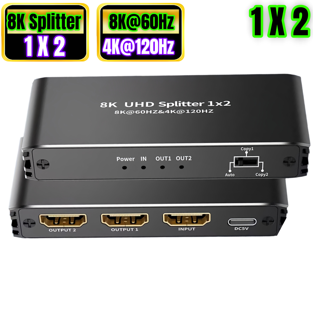 HDMI 1X2 -8K1 Black