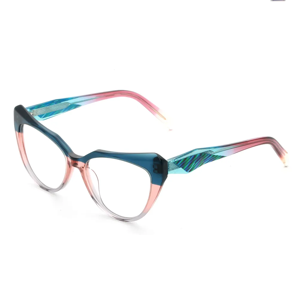 G6061P Atacado estilo ocidental óculos quadros novo modelo acetato óculos quadro mulheres