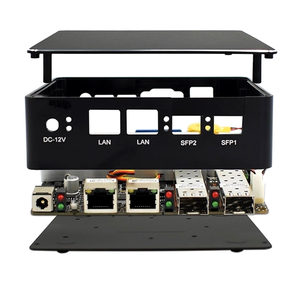 SFP NETWORK-Mini ordenador J1900 X86, barebone, color negro