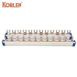 Korlen 1P 2P 3P 63A 80A 100A Electric <strong>Busbar</strong> Plug-in <strong>U</strong> <strong>Type</strong> Copper <strong>Busbar</strong> - Product Image 4