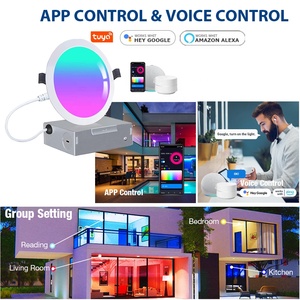 Tuya แอป & Alexa ใช้ในบ้านได้ ETL RGBW แผงไฟ LED เพดานอัจฉริยะเปลี่ยนสีได้สำหรับใช้ในสำนักงาน - Product Image 4