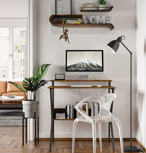 Factory Customization Modern Small <strong>Computer</strong> <strong>Desk</strong> for Small Spaces With Storage and Monitor Stand - Product Image 2