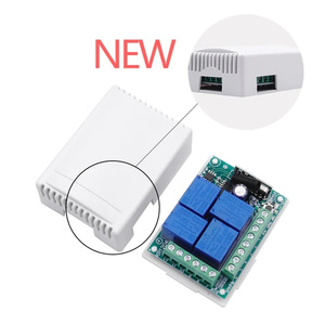 433Mhz kablosuz uzaktan kumanda anahtarı DC 12V 4 CH röle alıcı modülü + RF öğrenme kodu uzaktan kumanda verici KR1204 + KT16 - Product Image 5