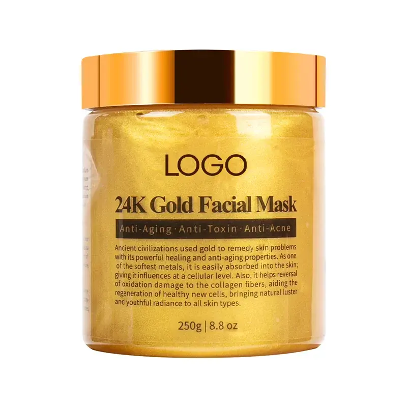 Masque Peel Off au Collagène d'Or Naturel Biologique 24K Crème Visage Anti-Rides Hydratante Peeling Off Éclaircir Masque Facial