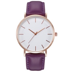 Yüksek kaliteli Minimalist ince izle özel Logo deri kayış kayış özelleştirmek kuvars erkekler ve kadınlar basit saatler hiçbir LOGO - Product Image 6
