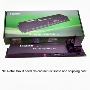 WODEXUN 1x16 para HDMI 2,0 V2.0 Splitter 4K HDMI2.0 HDCP2.2 Extensión IR RS232 Gestión EDID PVC para Monitor de micrófono [Negro] - Product Image 6