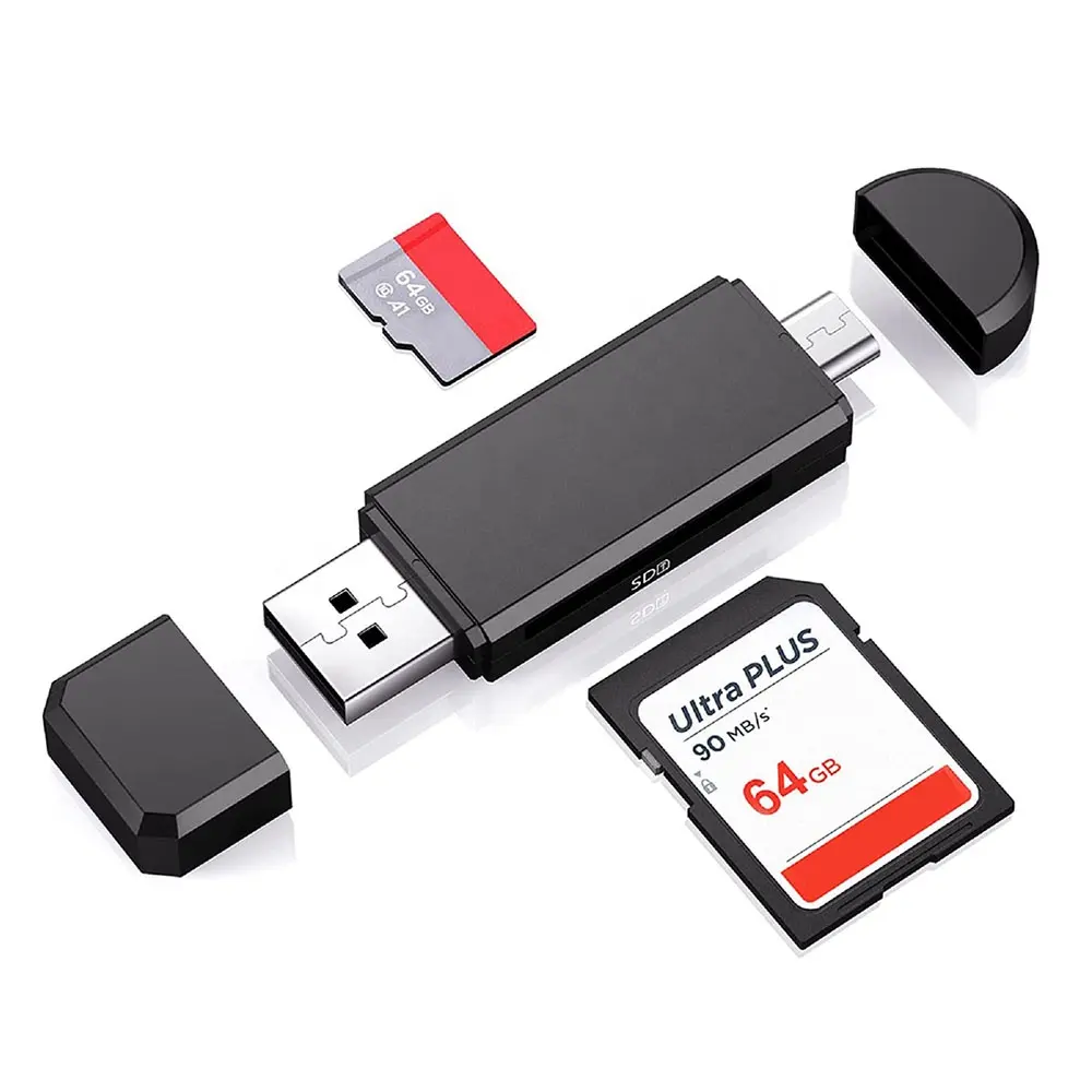 뜨거운 판매 OTG 유형 c USB 3.0 마이크로 SD TF SD OTG 카드 리더 라이터 아이폰 pc 휴대 전화 태블릿 카드 리더