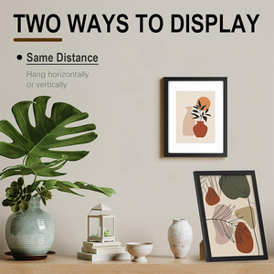 <strong>8</strong>.5x11 Plastic Picture <strong>Frame</strong> 6x8 with Mat or <strong>8</strong>.5x11 Without Mat Minimalist Style Photo <strong>Frame</strong> for Wall Mounting Display - Product Image 2