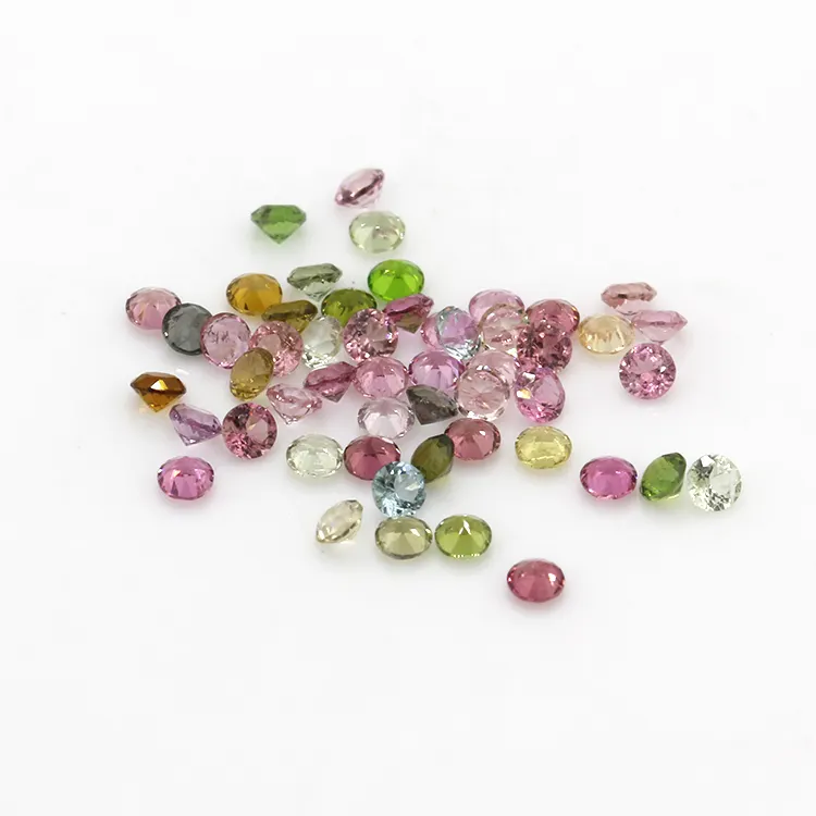 Красочный натуральный драгоценный камень, Круглый бриллиантовый розовый турмалин