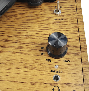 Reproductor de discos de vinilo retro multifunción con entrada y salida BT, grabación y reproducción USB, salida RCA, entrada auxiliar, bajo y tweeter, 1 unidad - Product Image 5