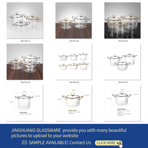 JINGHUANG GLASSWAREガラス調理ポット直接加熱高温耐性ガラスポットキッチン用品用 - Product Image 3