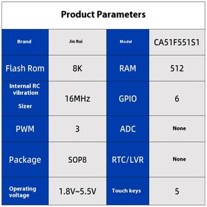 Jinrui CA51F551S1 SOP8 Einzelchip-Mikro controller PWM-Touch-Chip-MCU-Entwicklungs programmierung Blinkender Service FPGA-Produkt