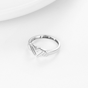 925スターリングシルバーILove You Forever GestureRINGロマンチックハンズラブシェイプリング