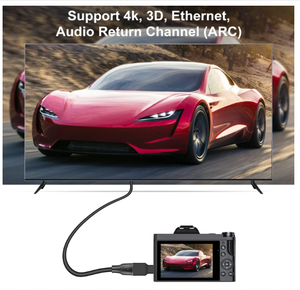 Micro <strong>HDMI</strong> <strong>to</strong> <strong>HDMI</strong> <strong>Adapter</strong> Type D Male <strong>to</strong> <strong>HDMI</strong> Female Converter Compatible with Camera Laptop Projector - Product Image 3
