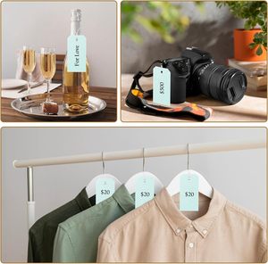 Shipping <strong>Tags</strong> With <strong>Elastic</strong> <strong>String</strong> Writing Blank Hang Labels Attached <strong>for</strong> Gift Luggage Clothing Large Price Inventory Paper <strong>Tags</strong> - Product Image 2
