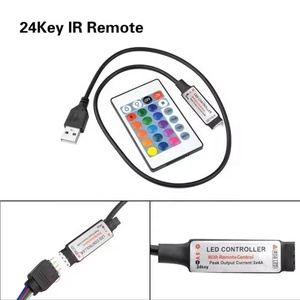 3 17 24 ключа USB RGB огни Светодиодные полосы контроллер с пультом дистанционного управления светодиодные полосы пульт дистанционного управления для RGB светодиодные полосы света - Product Image 2