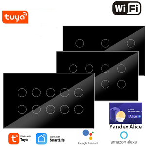 147 Google Home Alexa Tuya Wifi 4-5-6-8-10Gang/2Wayスマートタッチライトスイッチホーム電気タッチセンサースイッチ - Product Image 3